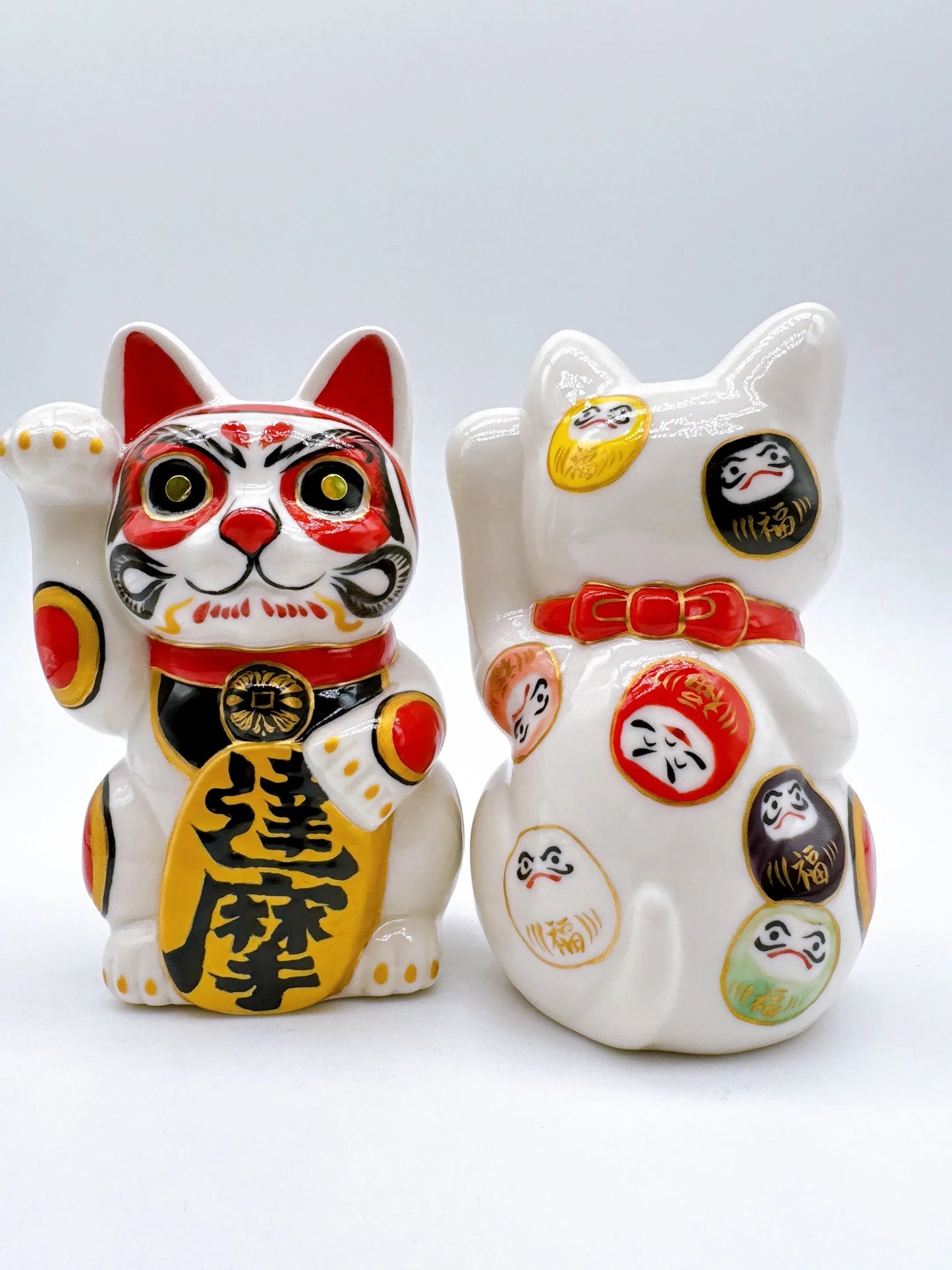 日本清水燒招財貓 七小福 達摩