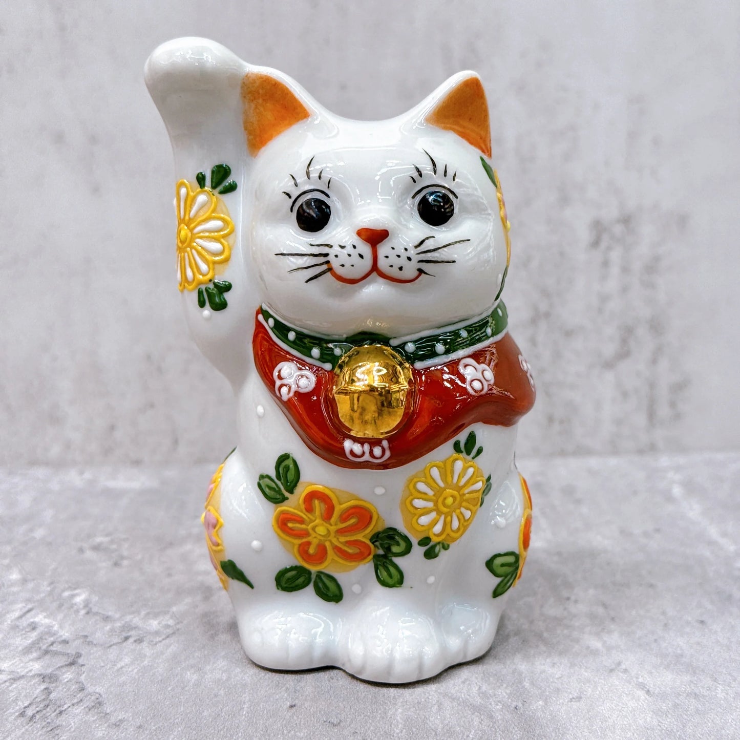 日本九谷燒招財貓 花盛4號