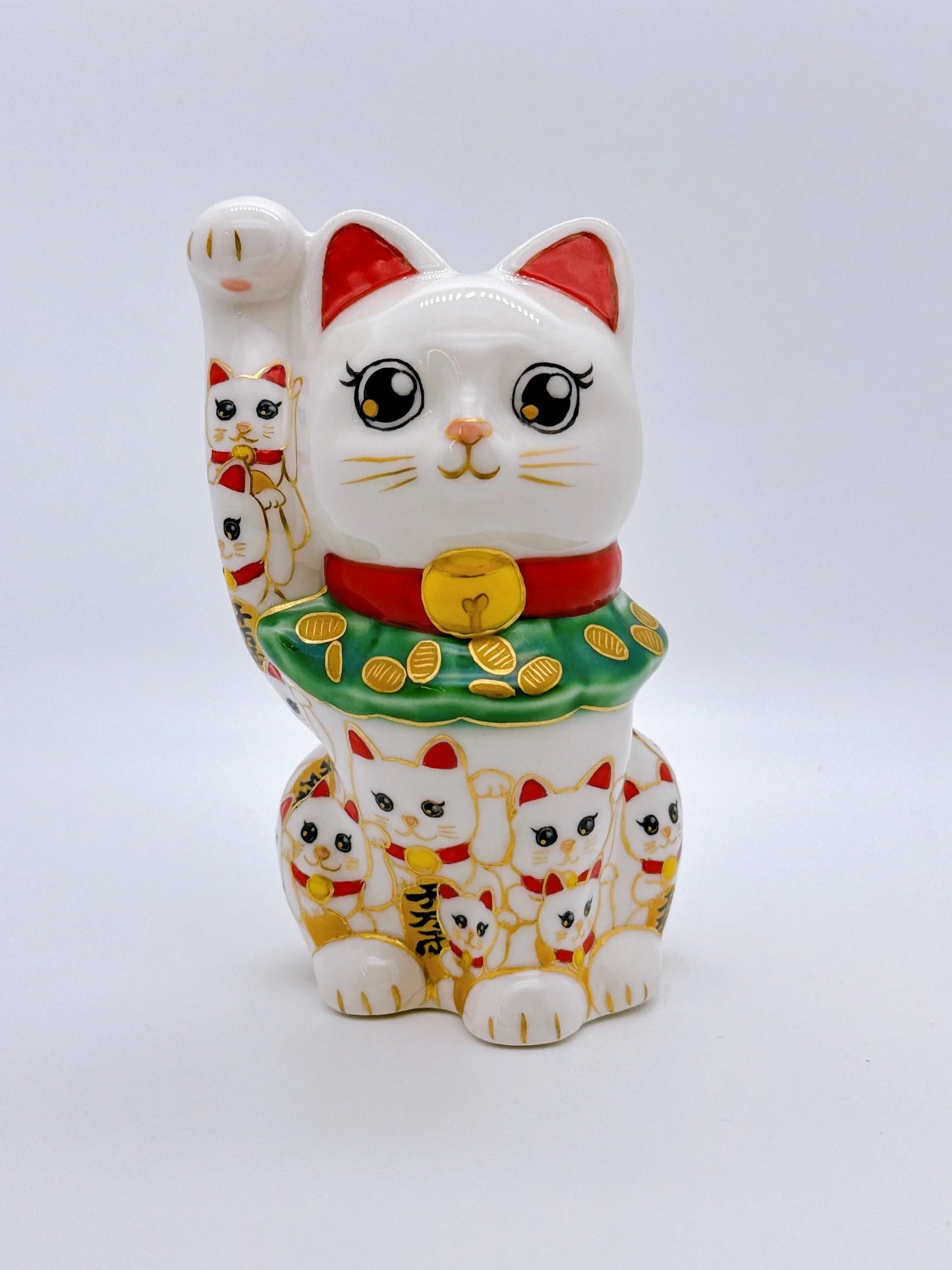 日本清水燒招財貓 色繪 豪德寺 貓陣