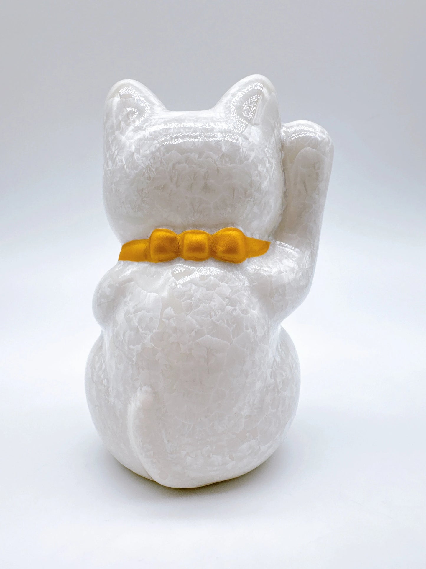 日本清水烧招财猫 花结晶 千万两 右