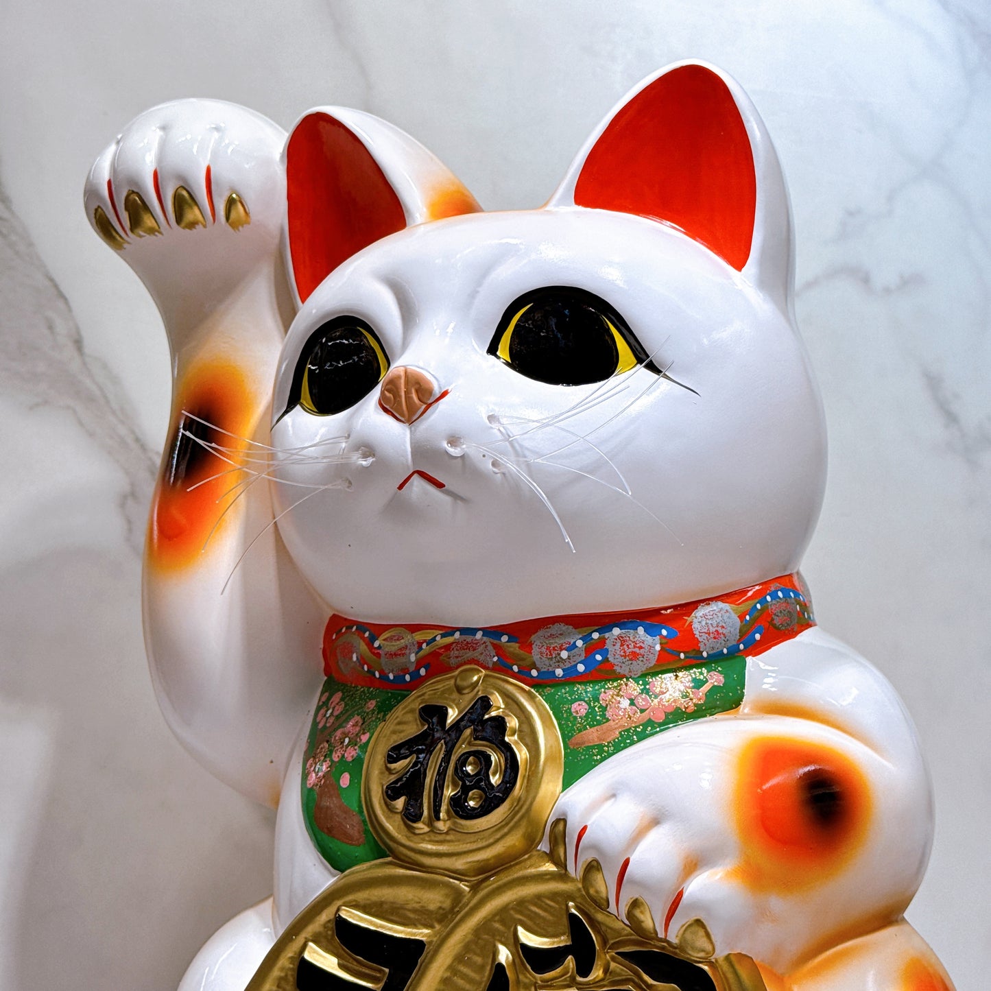 日本常滑雙小判招財貓 13號 右
