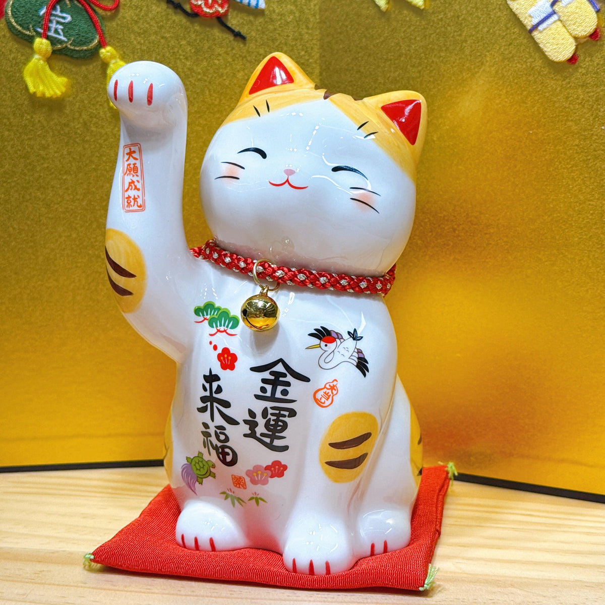 Large Japanese Painted Lucky Cat