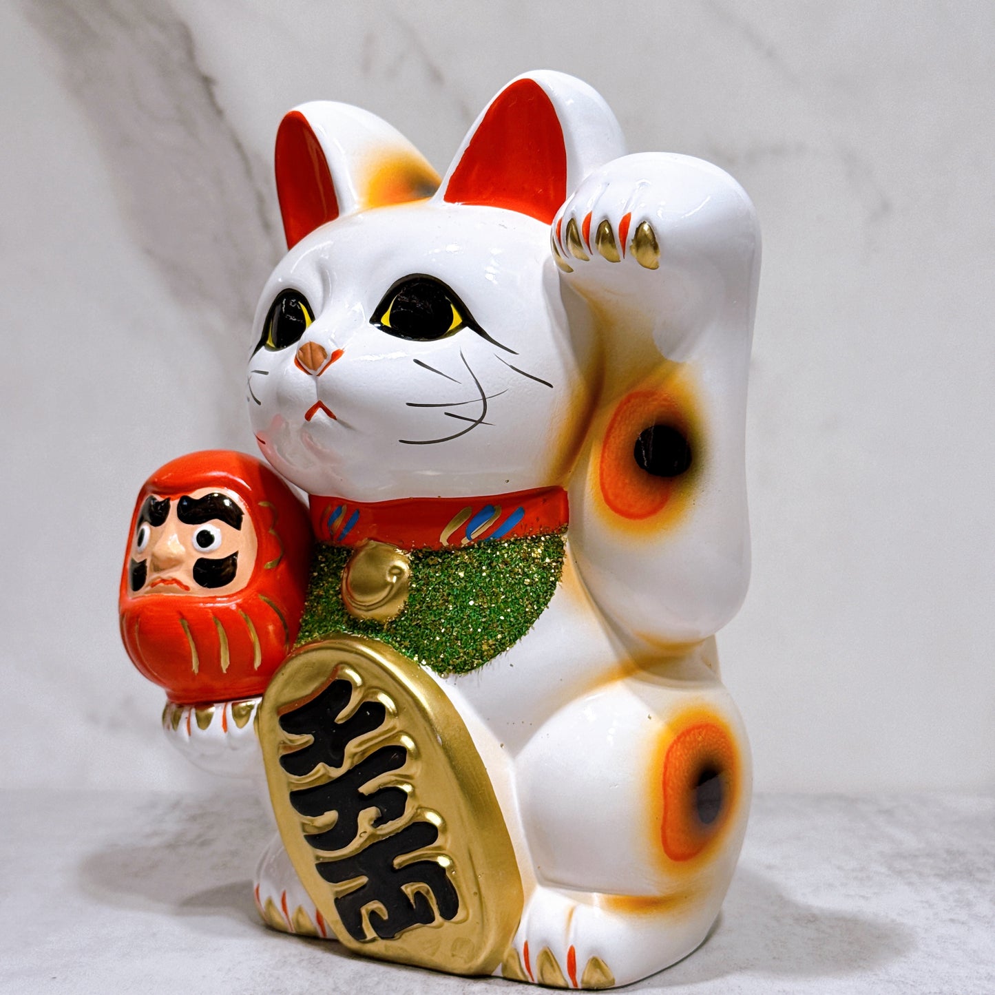 日本常滑小判招財貓 達摩 6號
