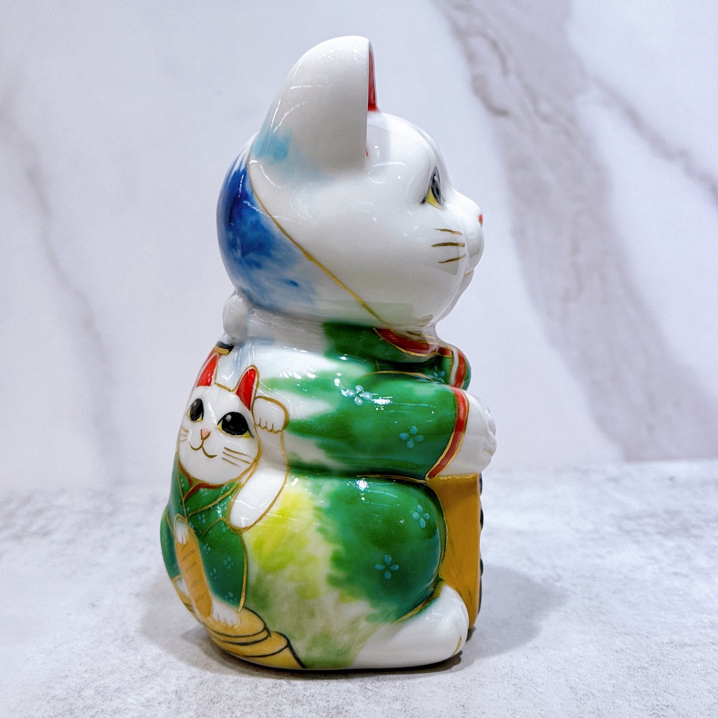 日本清水烧招财猫 仫绘 丰盛祈愿