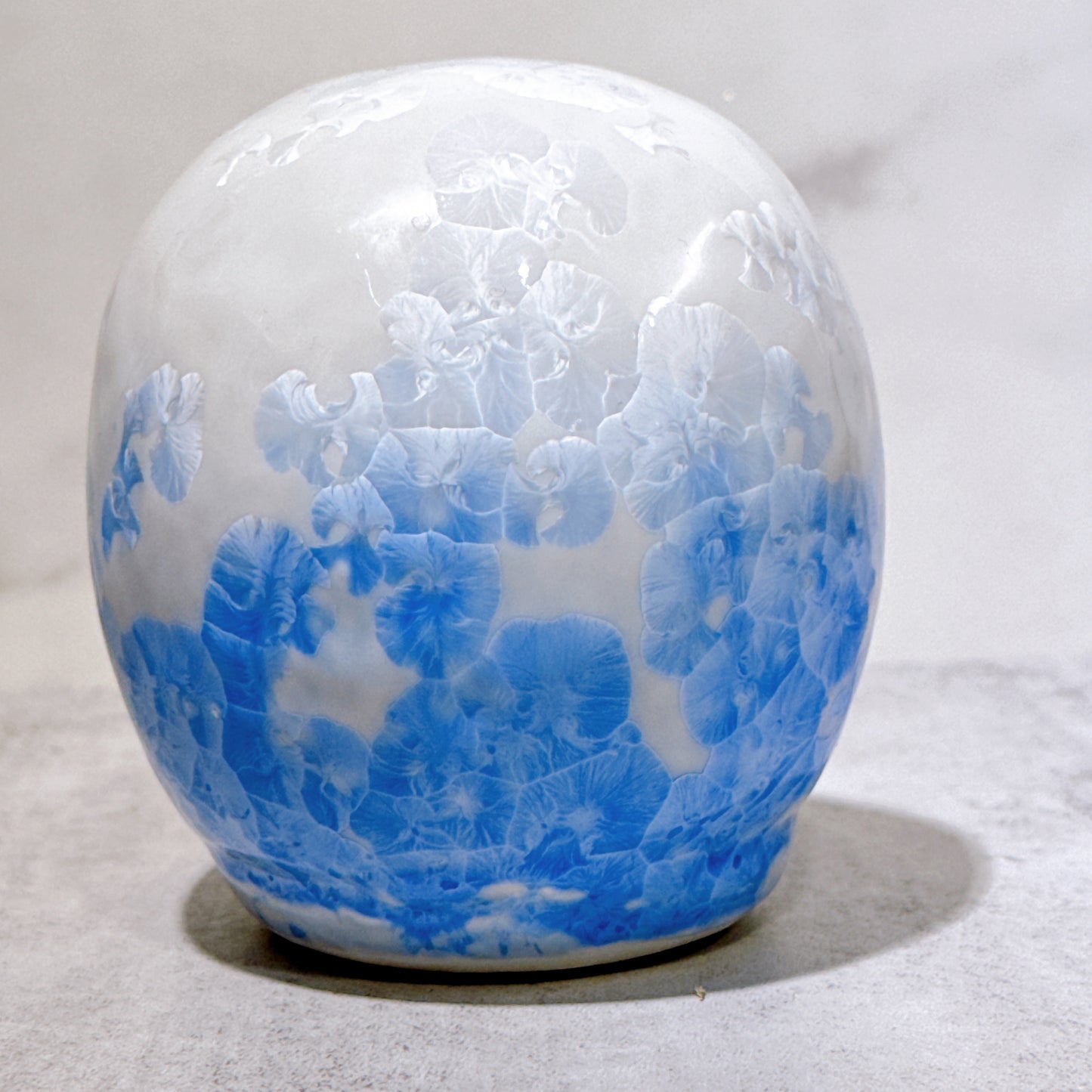 日本清水燒達摩 花結晶 青白 樣 小號
