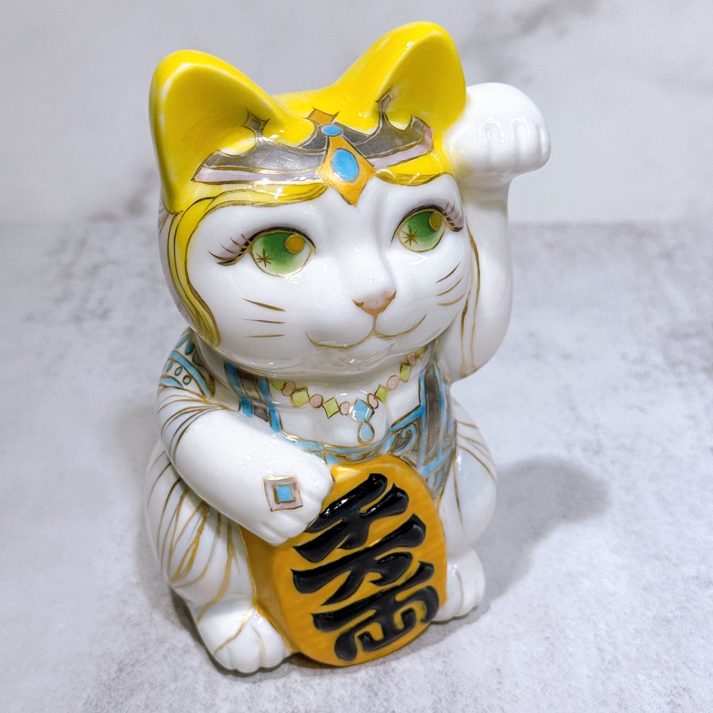 日本清水燒招財貓 仫繪 歐米之姬樣