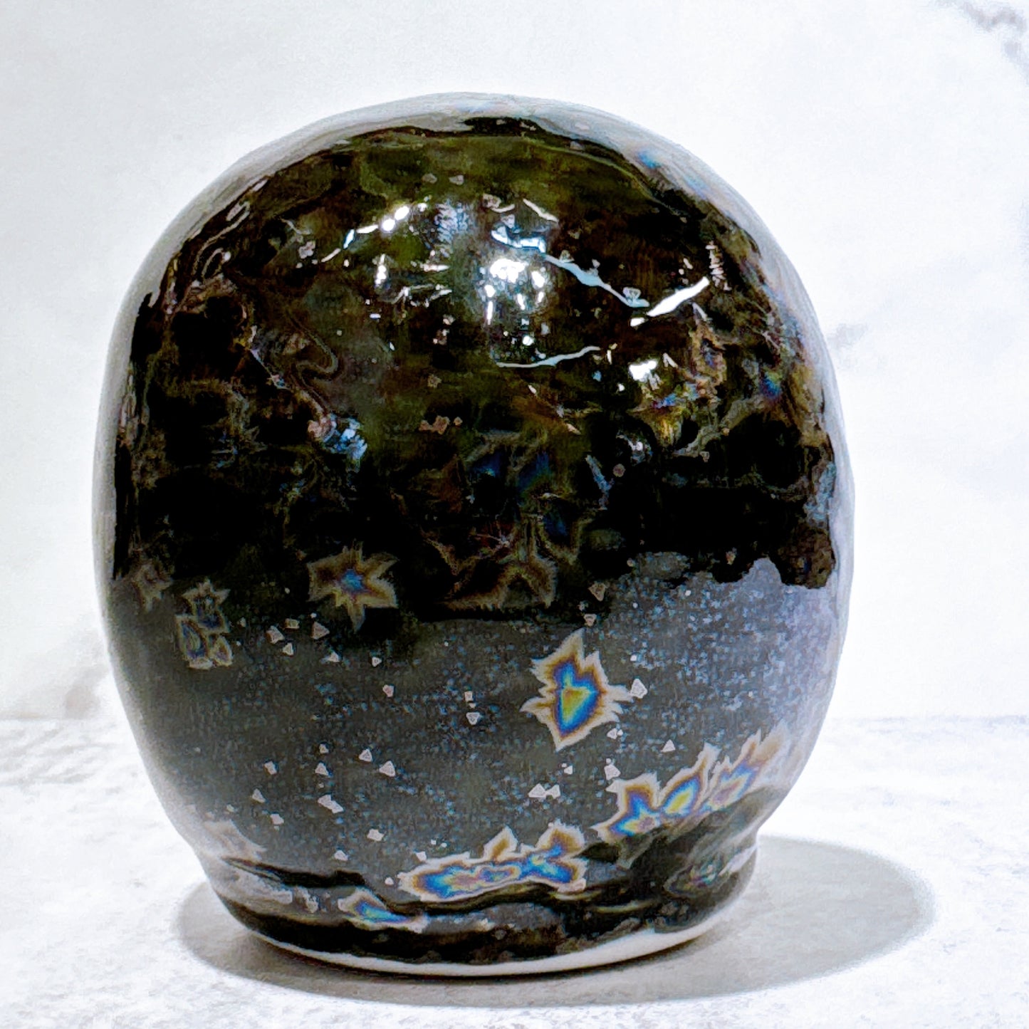 日本清水燒達摩 星結晶 無地 小號