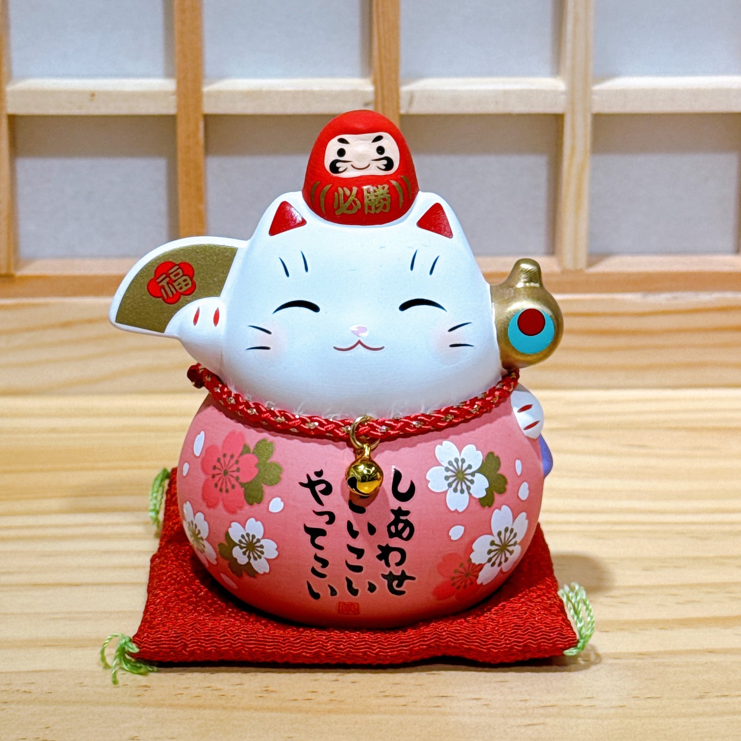 日本耀彩必勝達摩招財貓 小號