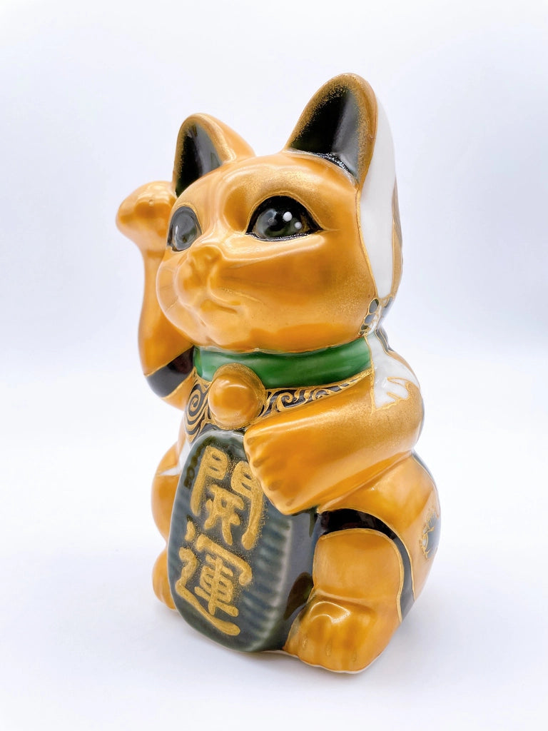日本清水燒招財貓 金地 風神