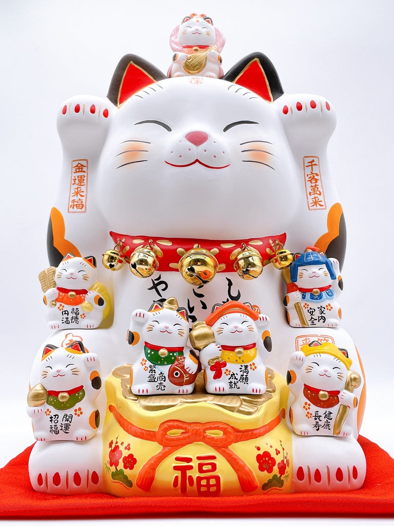 日本錦彩七福神招財貓 12号