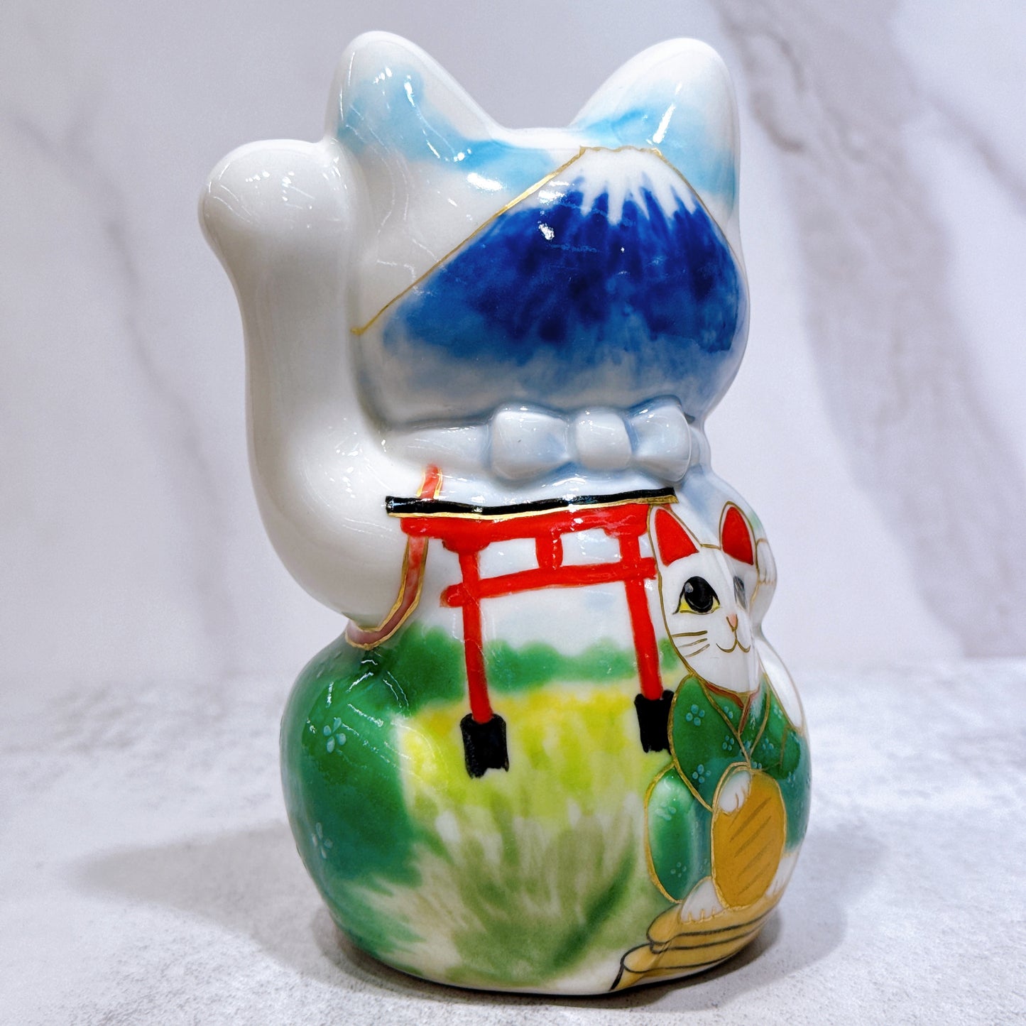 日本清水烧招财猫 仫绘 丰盛祈愿