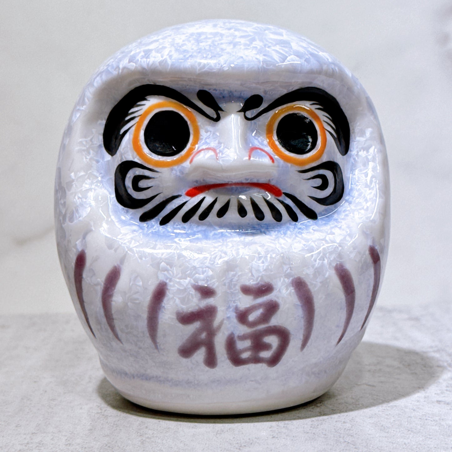 日本清水燒達摩 花結晶 籐 樣 小號