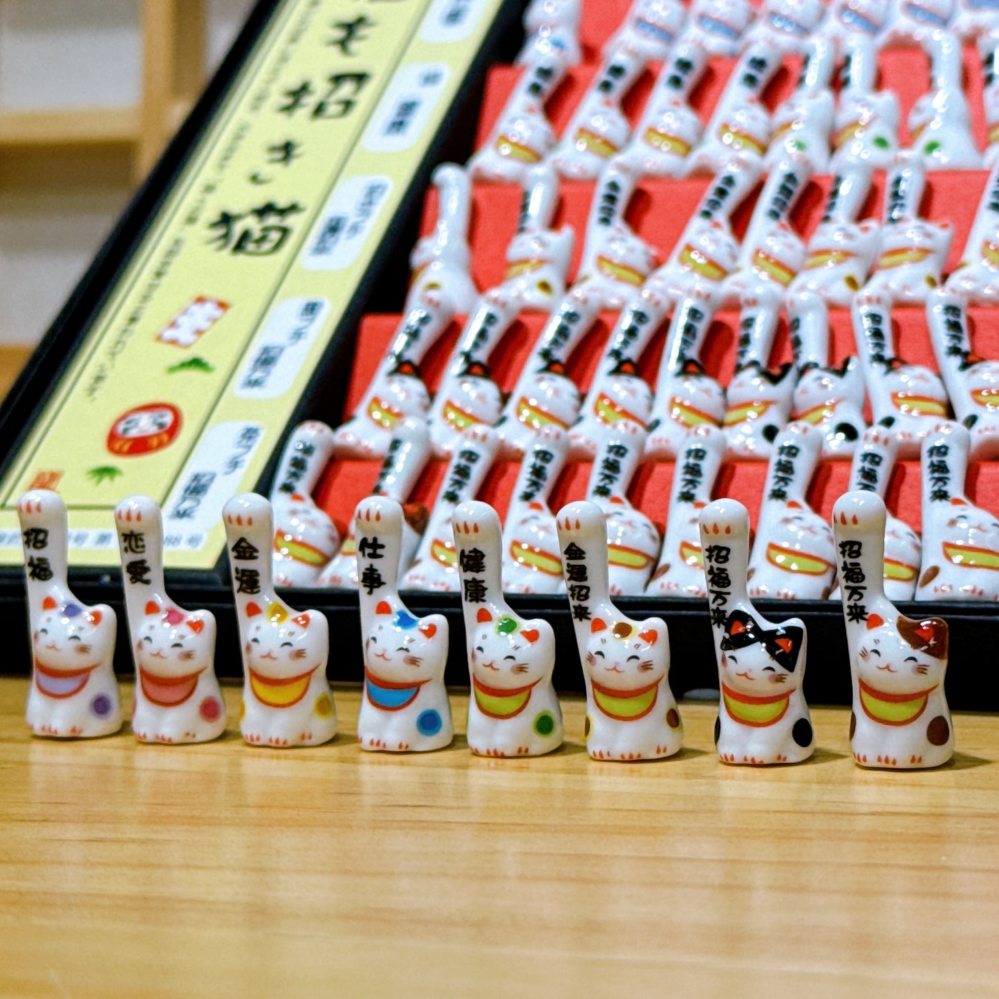 日本長手開運招福招財貓套裝