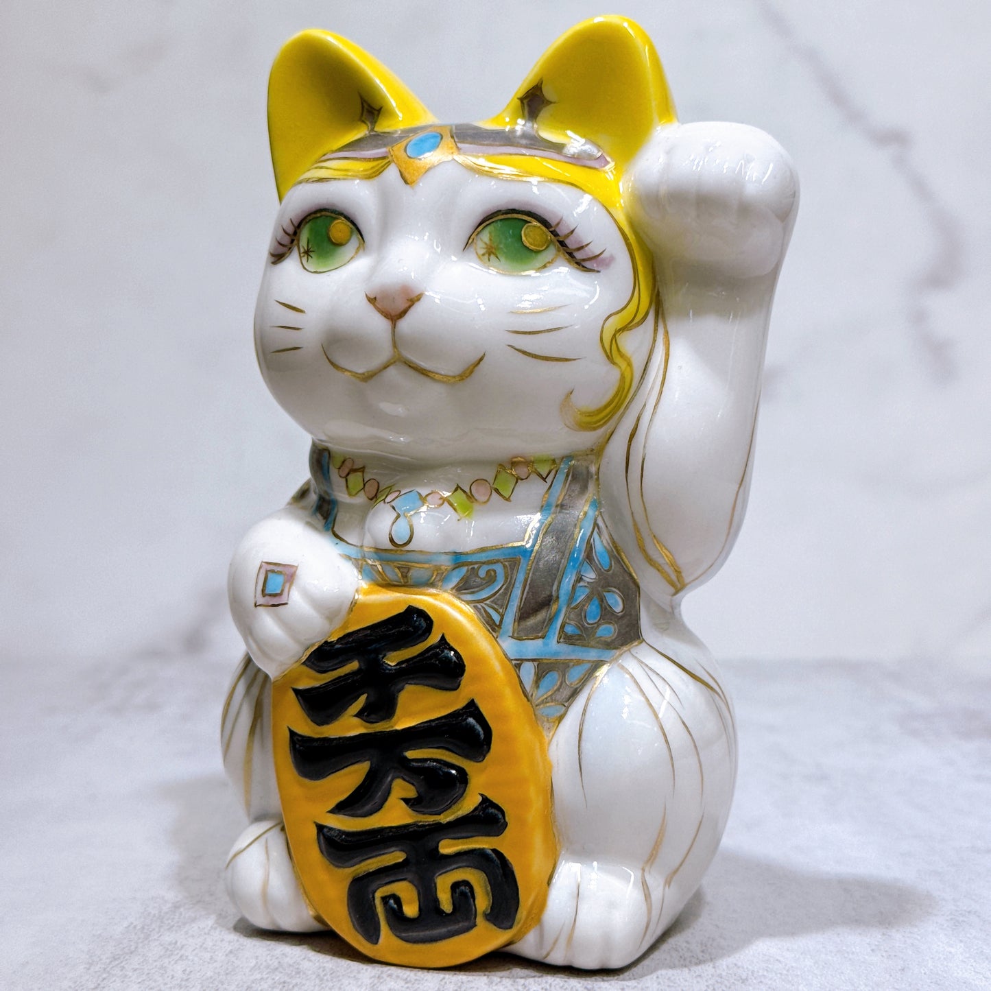 日本清水燒招財貓 仫繪 歐米之姬樣