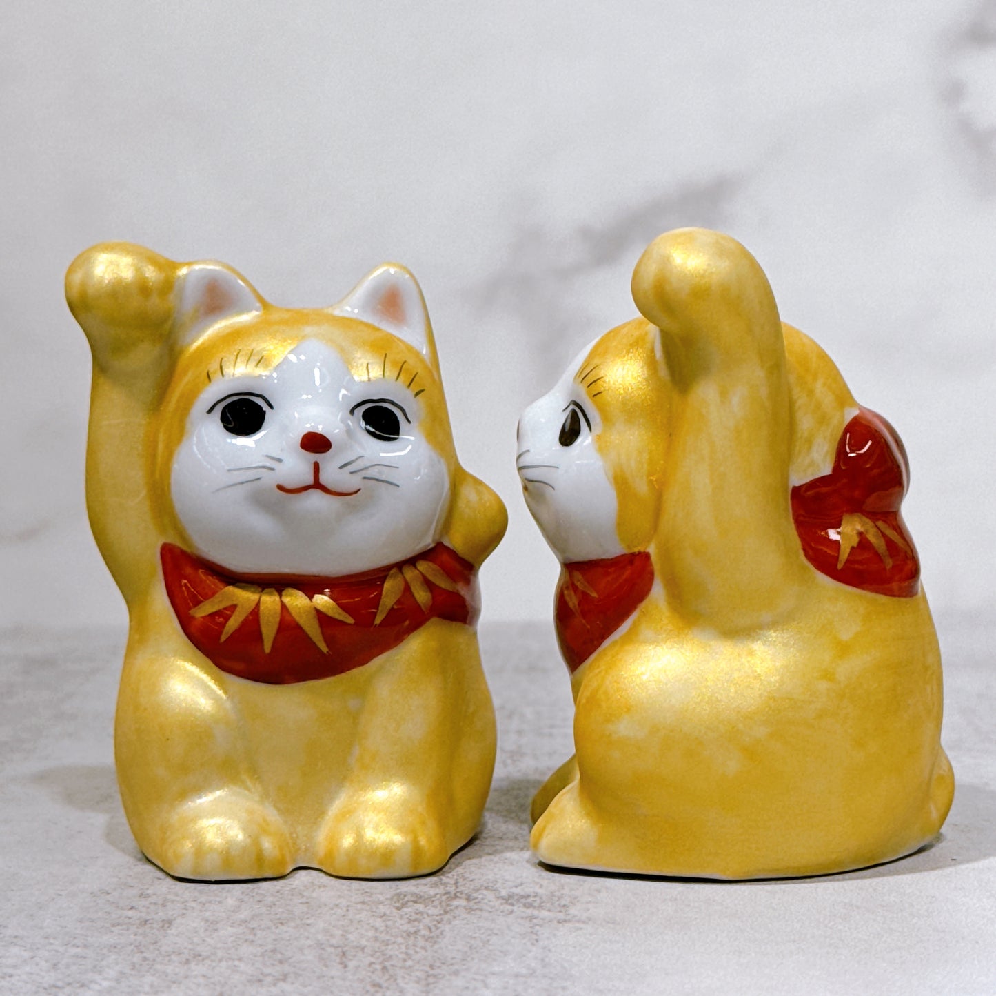 日本九谷燒招財貓 金彩 2.5號