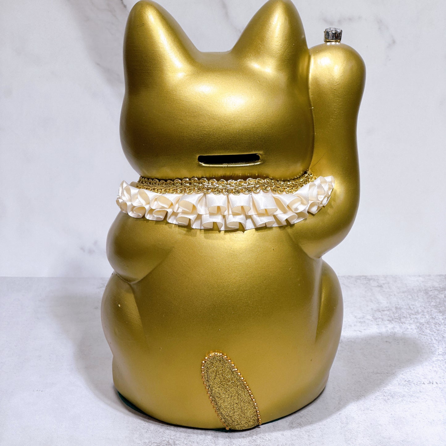 日本花見招財貓 USD美元 金 8號
