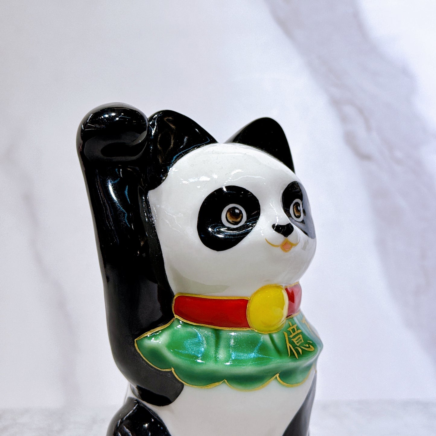 日本清水燒招財貓  熊貓Panda 億万両
