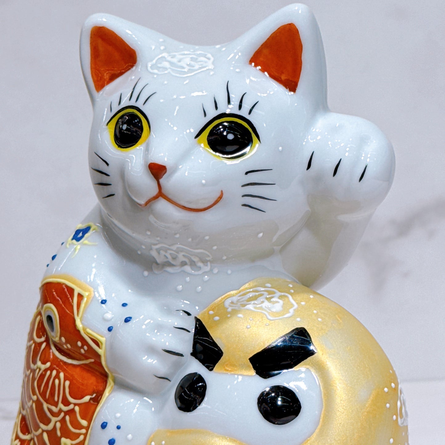 日本九谷烧招财猫 祝鲷 达摩 5号