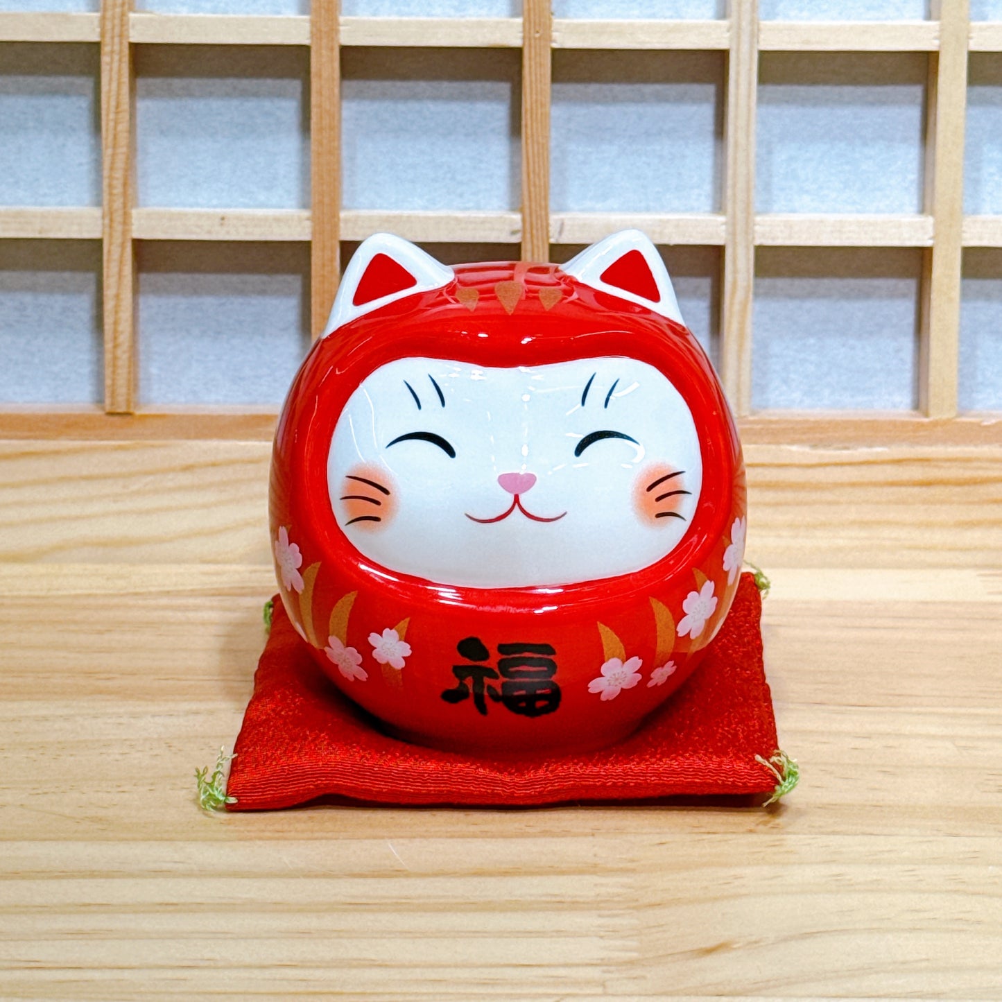 日本彩繪開運貓達摩 中號