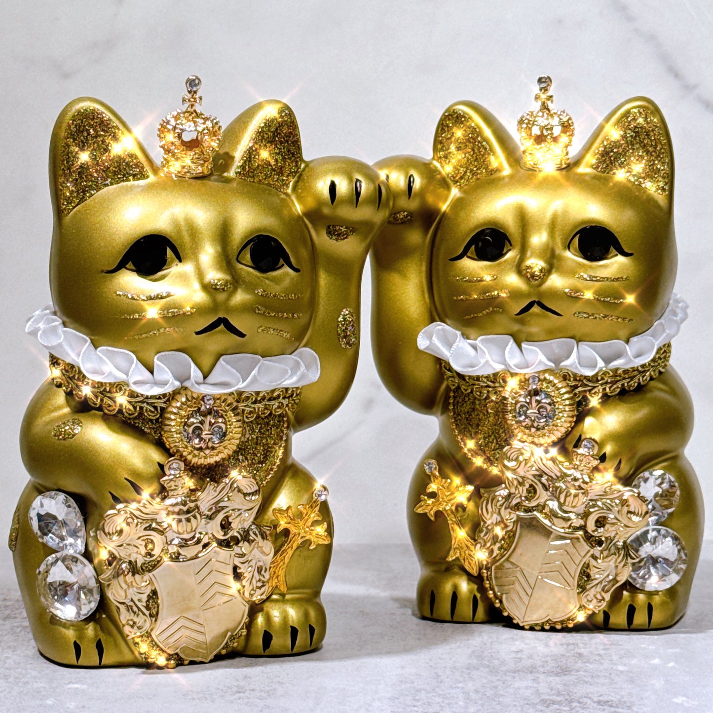日本花見招財貓 金冠皇爵 5號 金