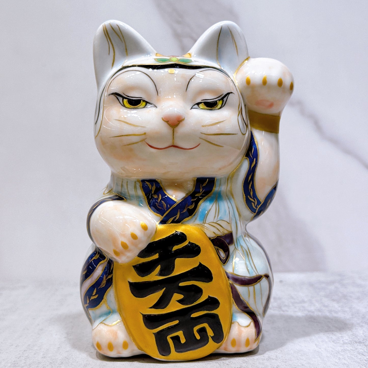 日本清水烧招财猫 仫绘 观音菩萨