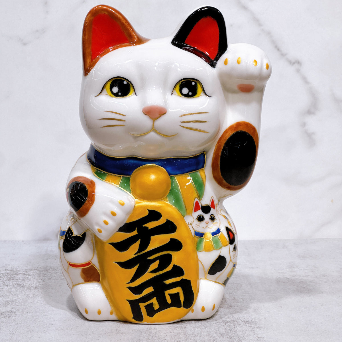 日本清水燒招財貓 仫繪 描貓之樂 特大
