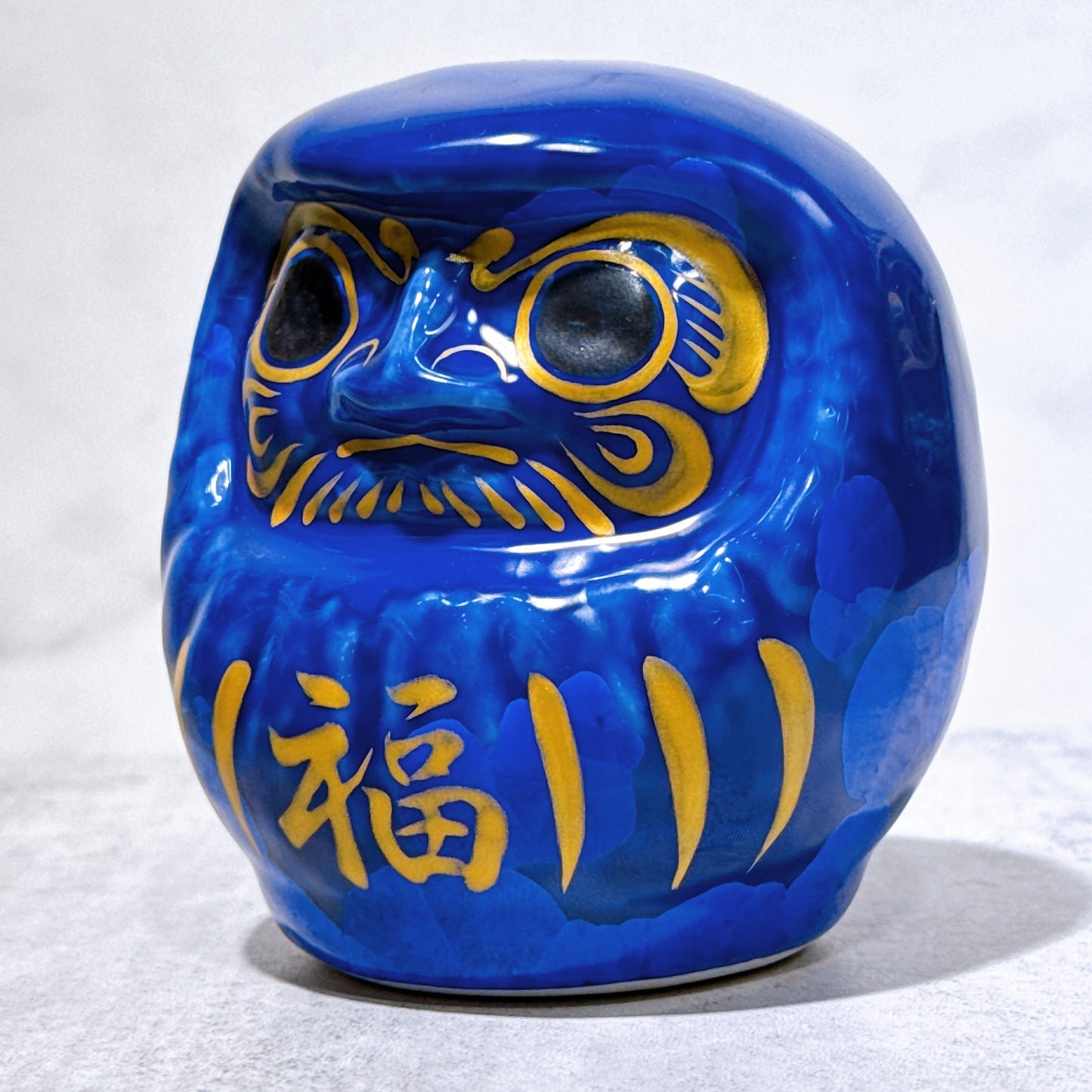 日本清水燒達摩 花結晶 琉璃 樣 小號