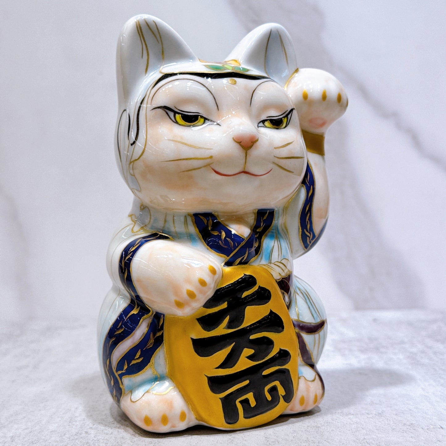 日本清水烧招财猫 仫绘 观音菩萨