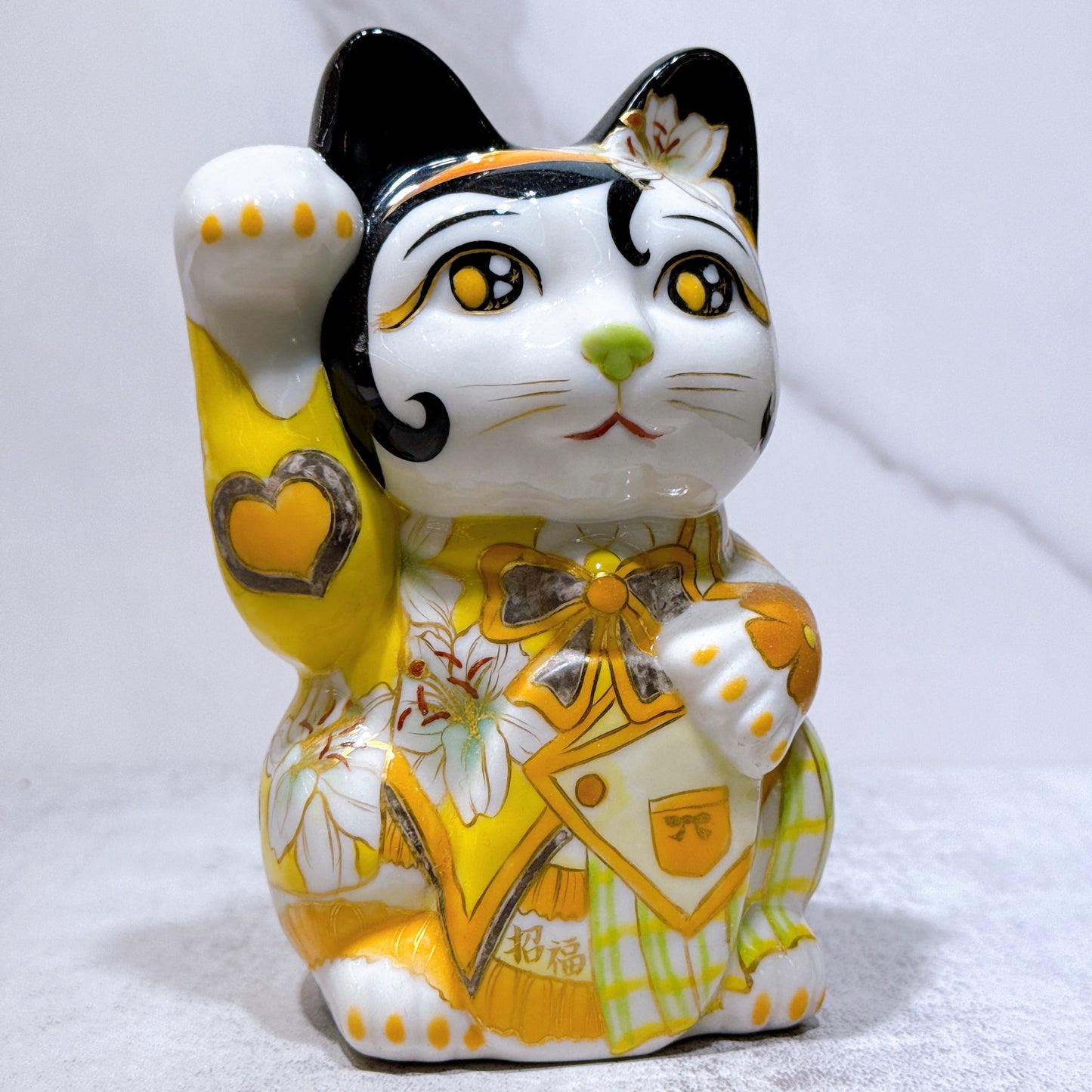 日本清水燒招財貓 色繪 歌舞偶像