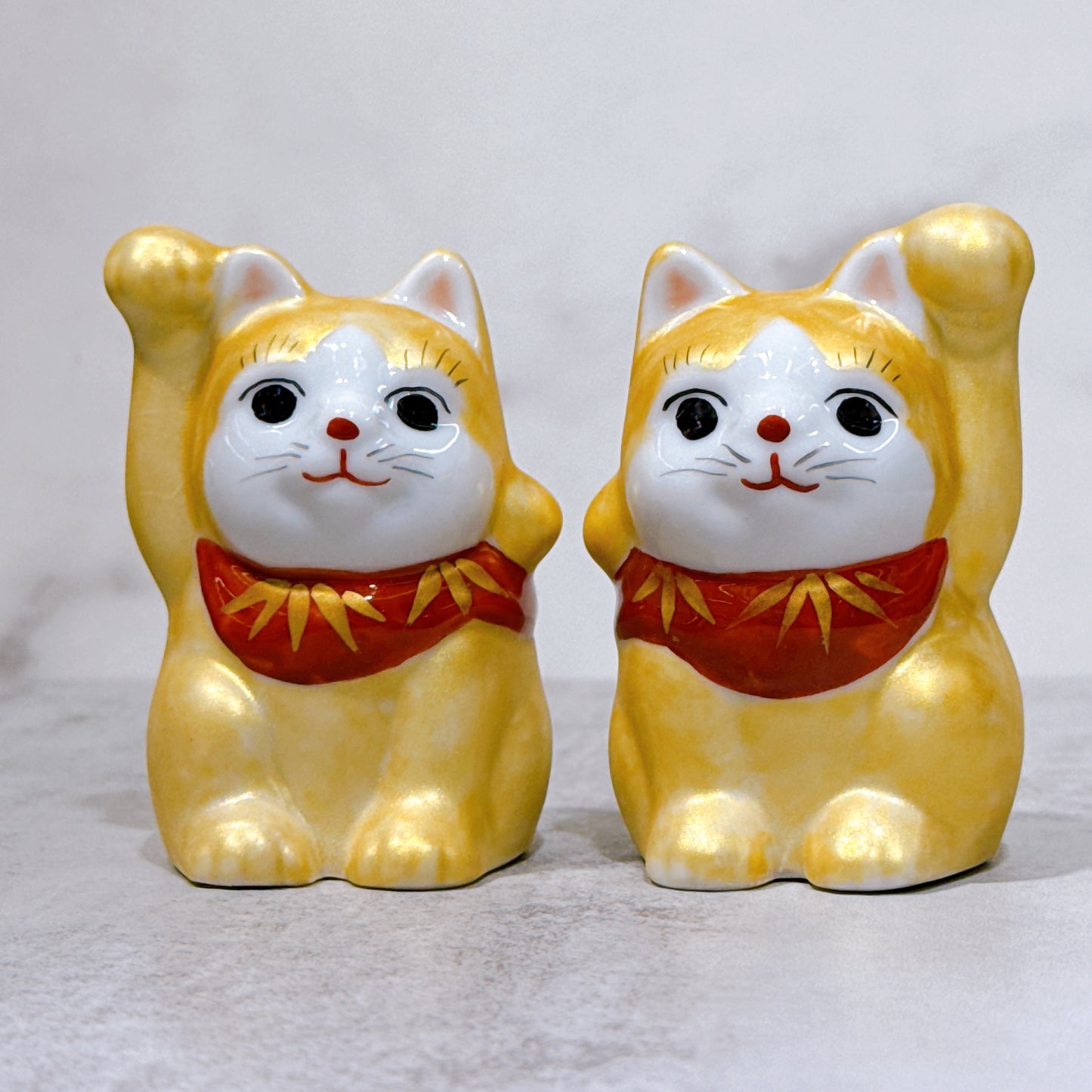 日本九谷燒招財貓 金彩 2.5號