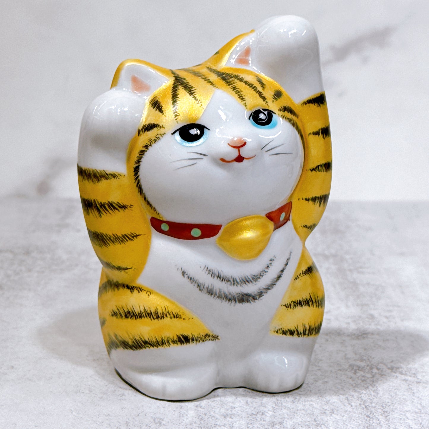 日本九谷燒招財貓 金彩4號
