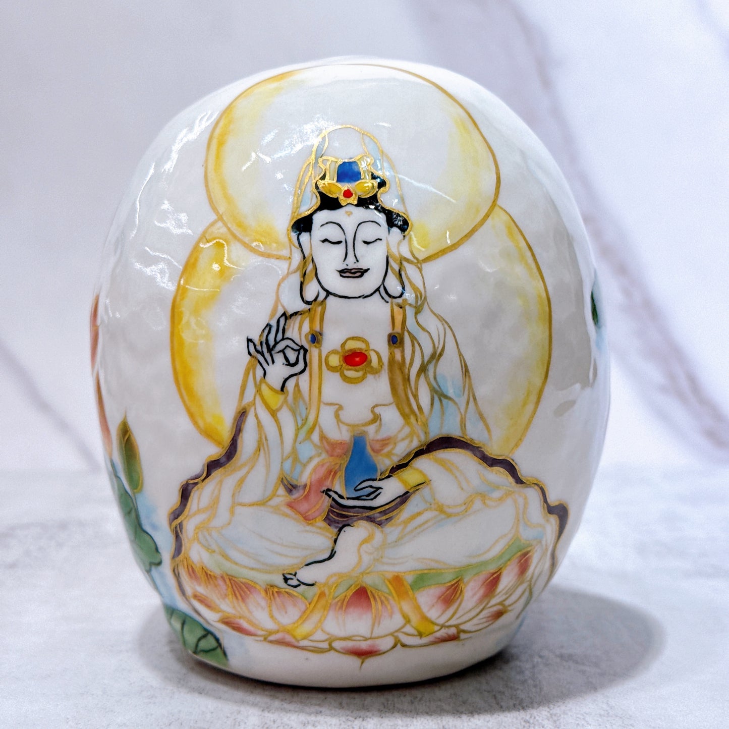 日本清水烧达摩仫绘观音中号