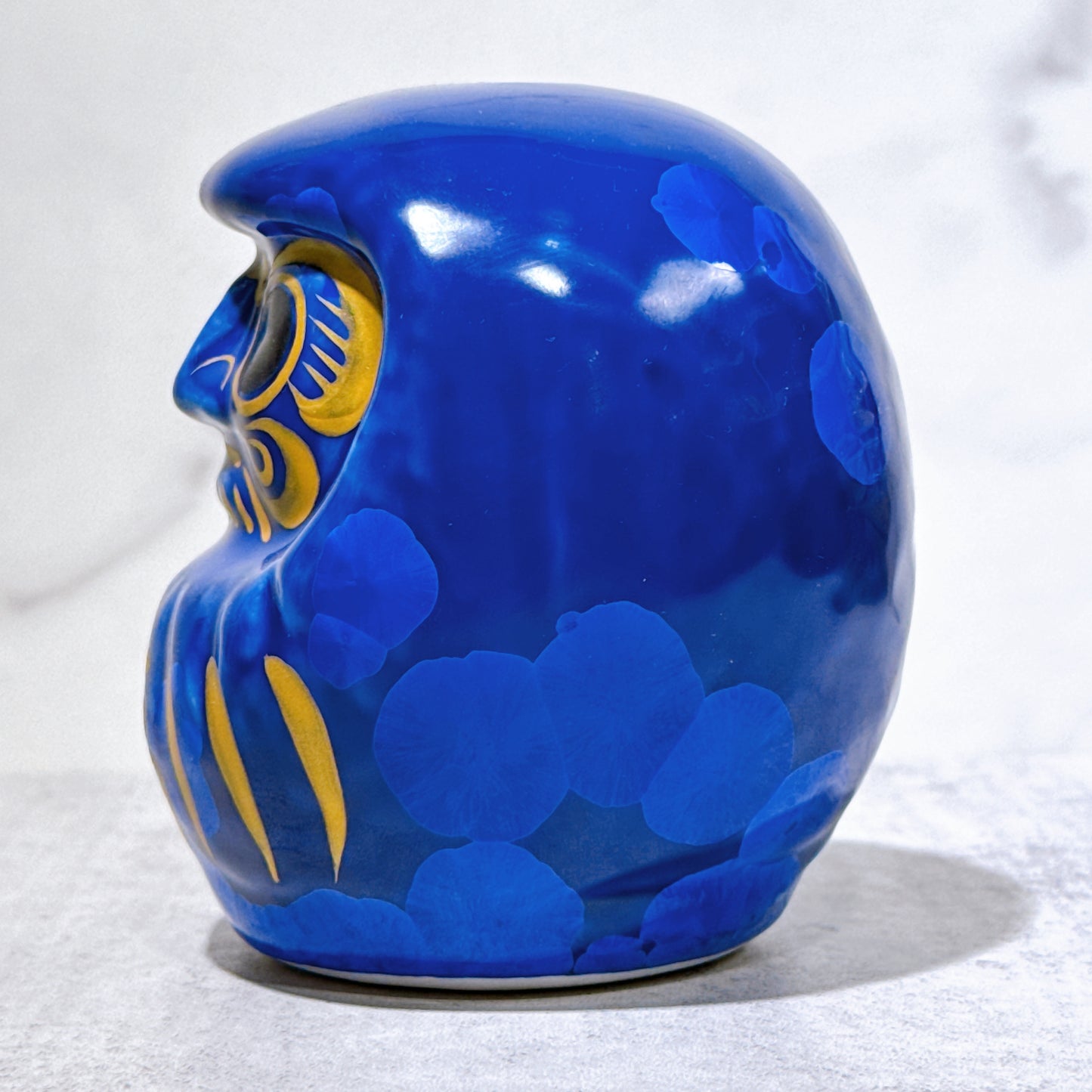 日本清水燒達摩 花結晶 琉璃 樣 小號