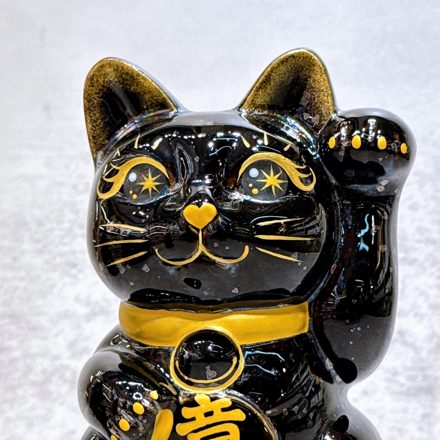 日本清水燒招財貓 星結晶 億万両 左
