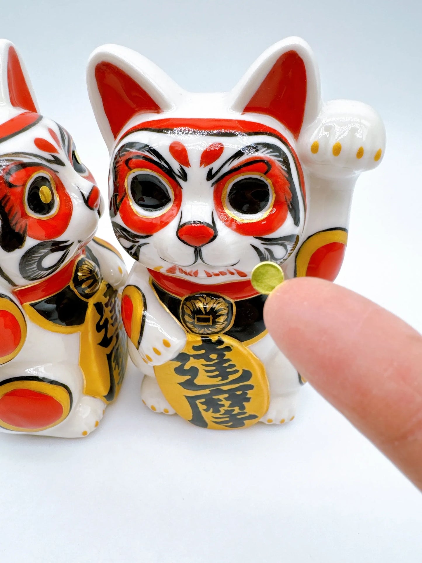 日本清水燒招財貓 七小福 達摩