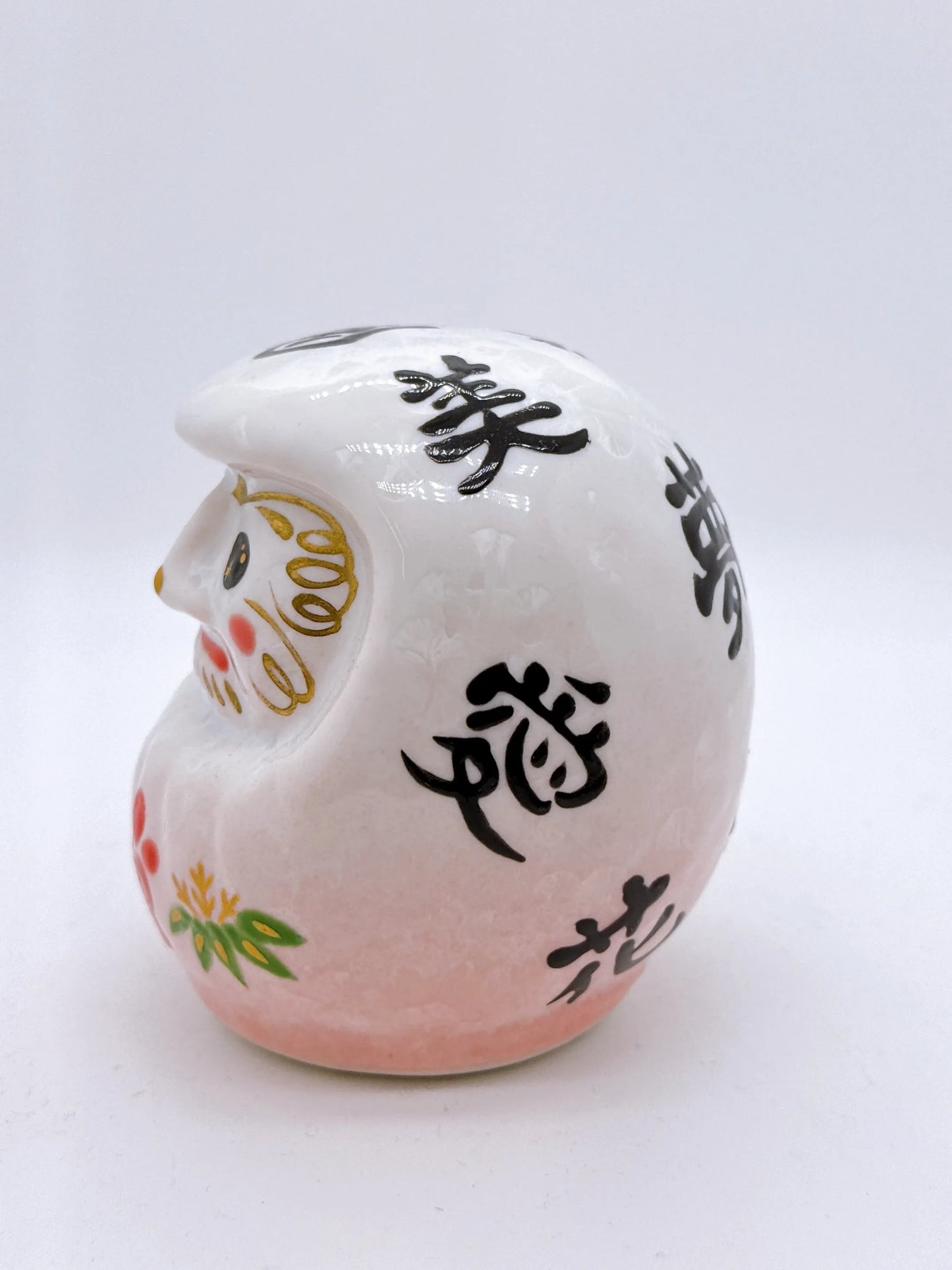 日本清水燒達摩 花結晶 黑彩X夢想