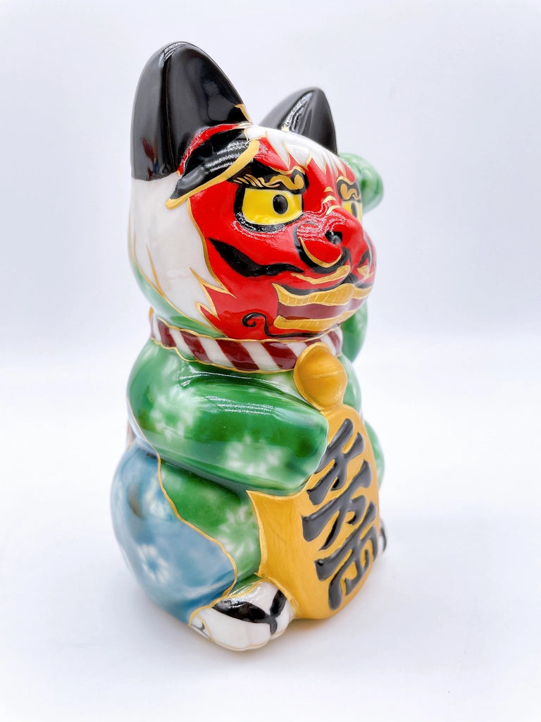 日本清水烧招财猫 狮子舞