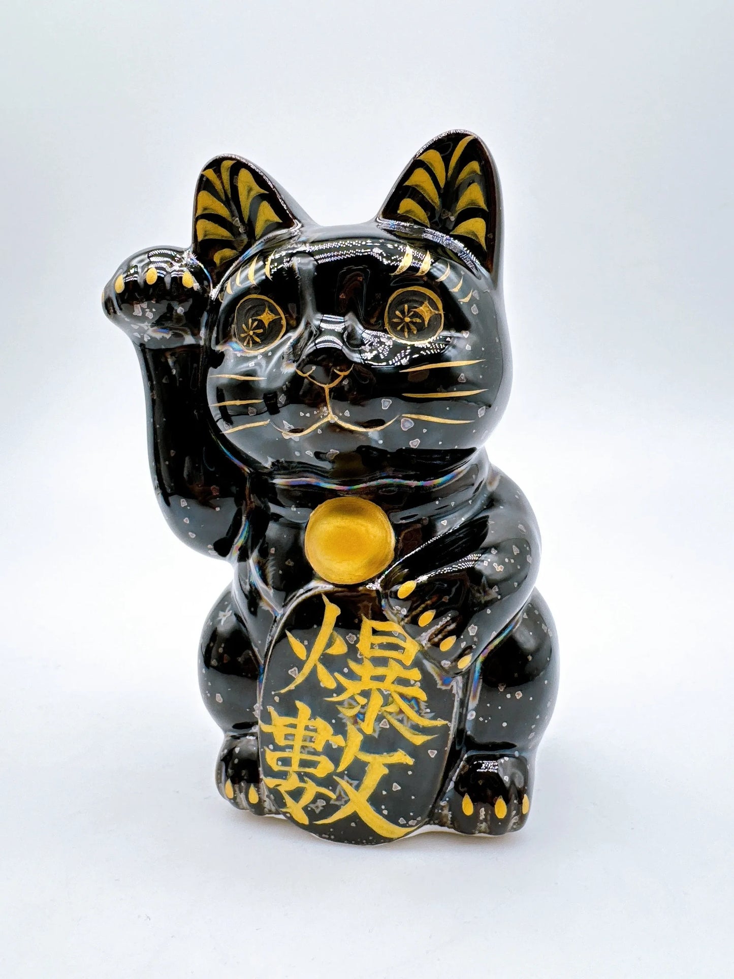 日本清水燒招財貓 星結晶 爆數 金 右