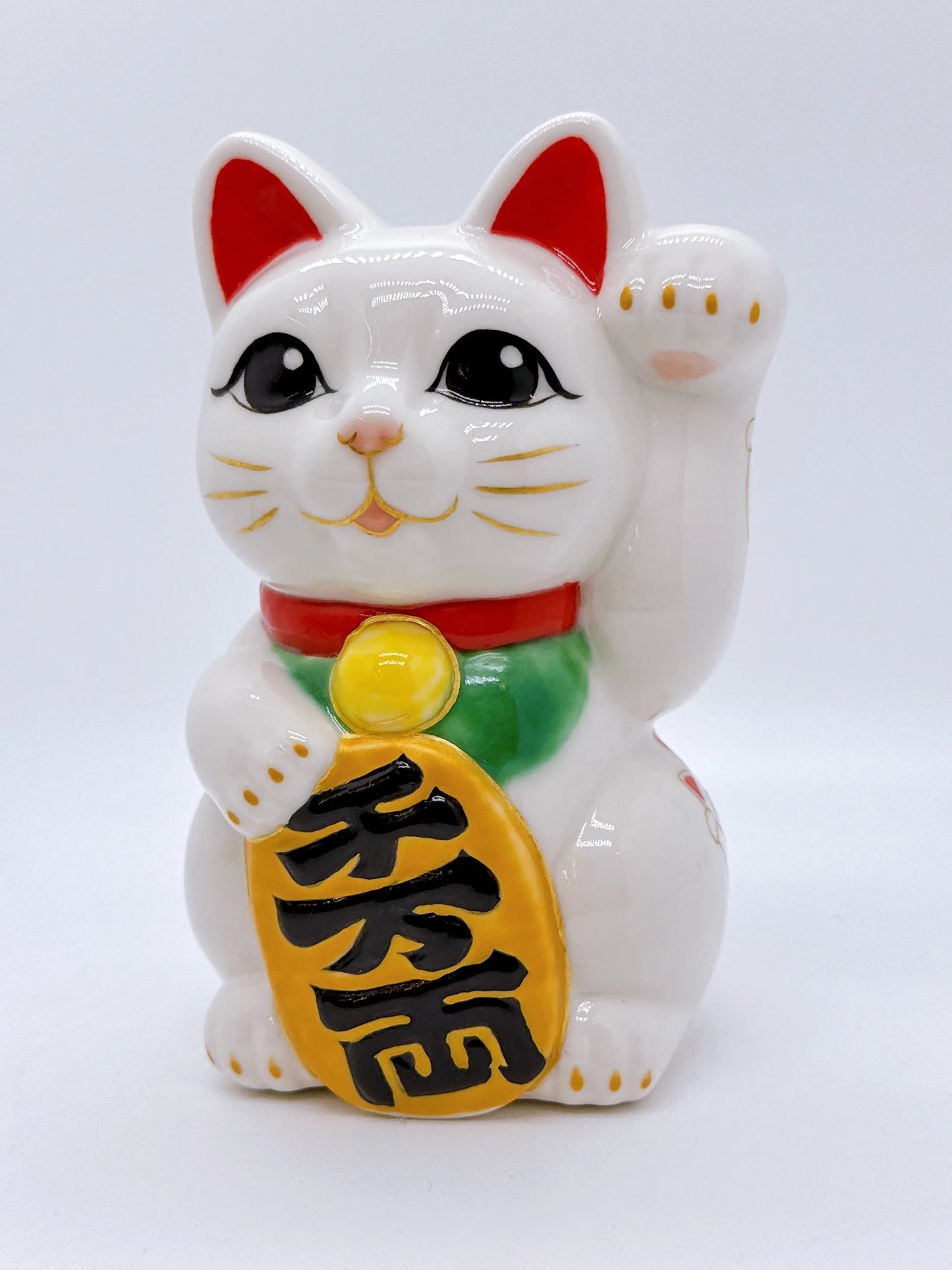 日本清水烧招财猫 七小判猫 千万两