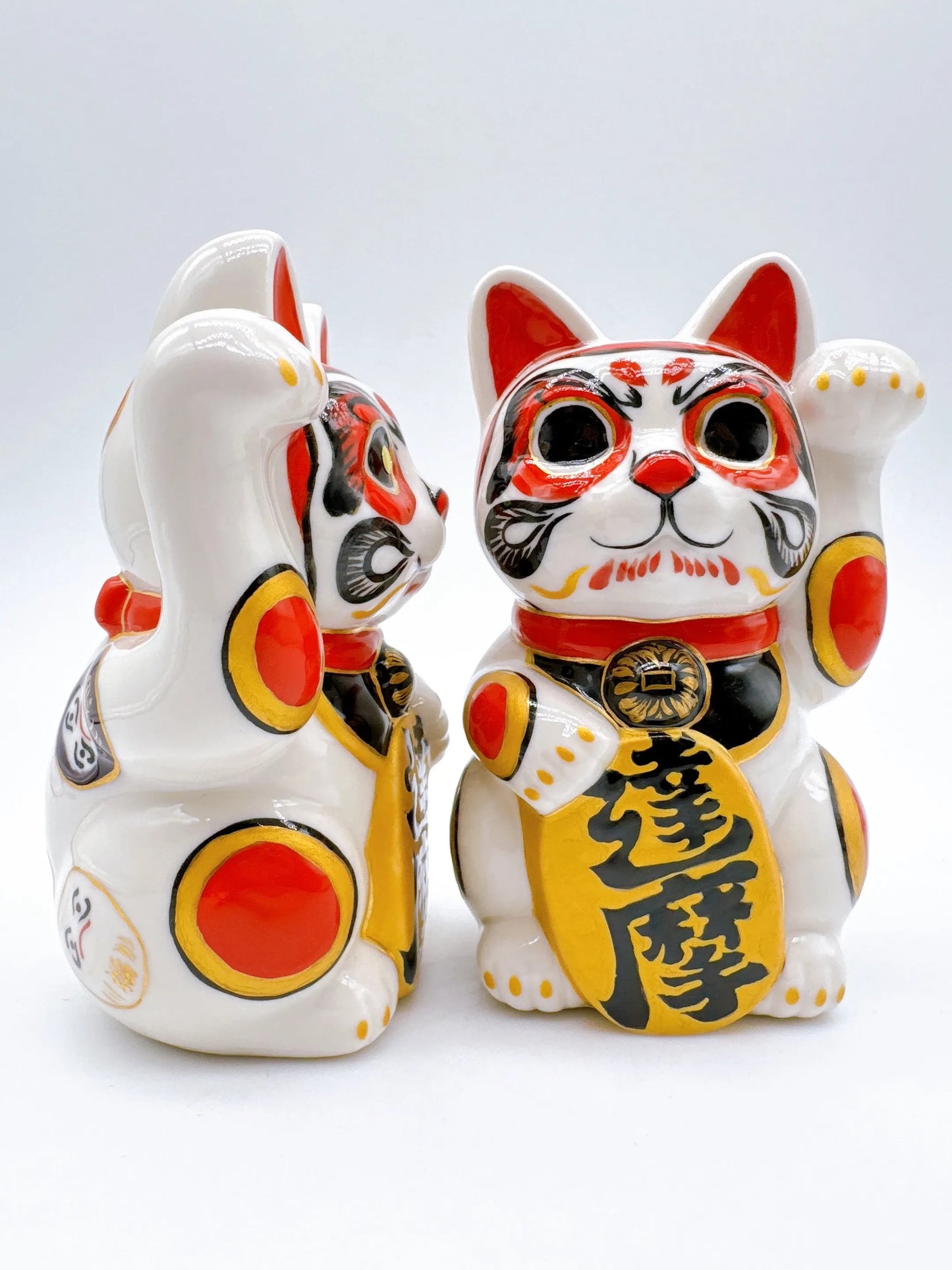 日本清水燒招財貓 七小福 達摩