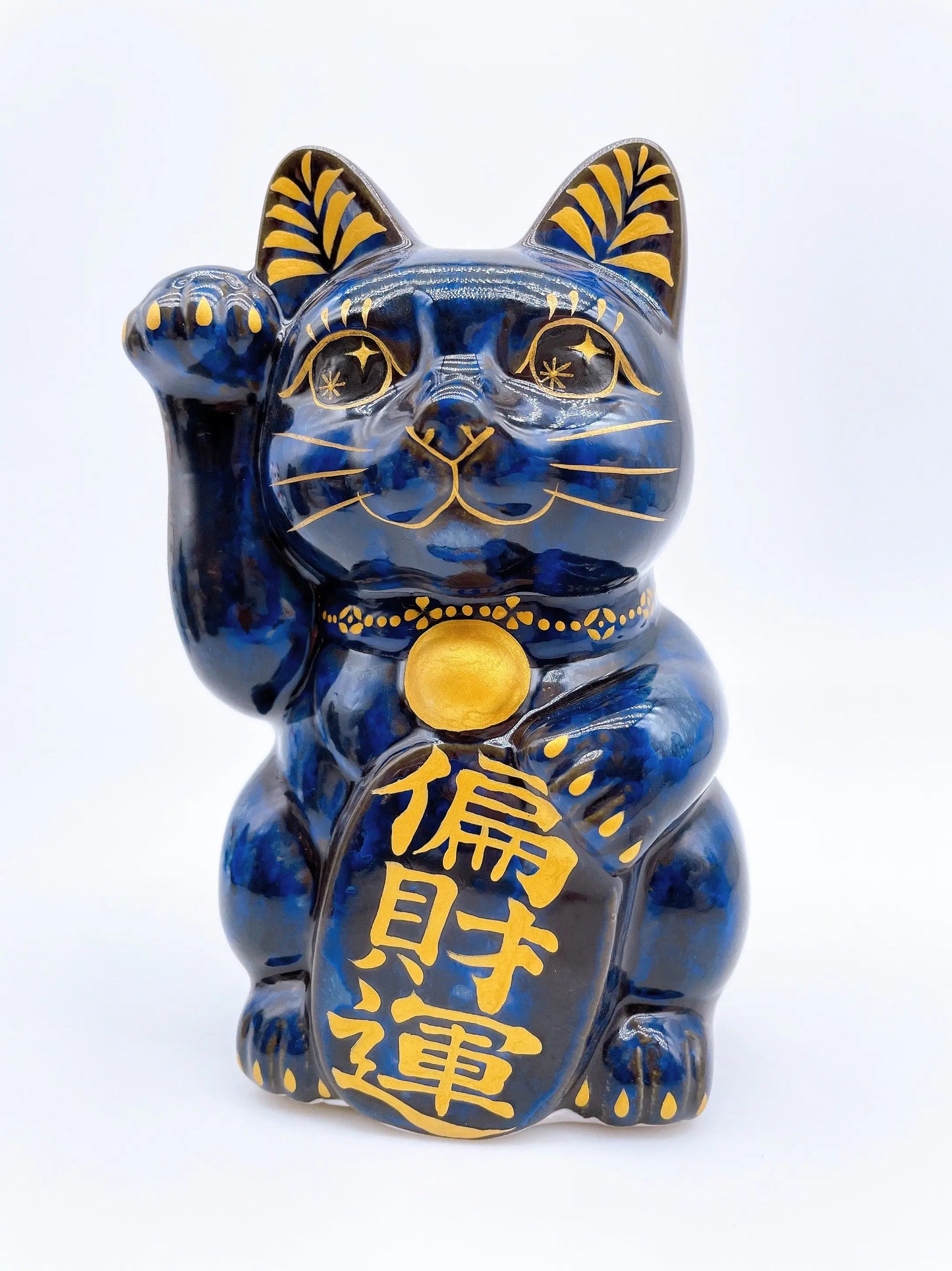 日本清水燒招財貓 青墨 偏財運