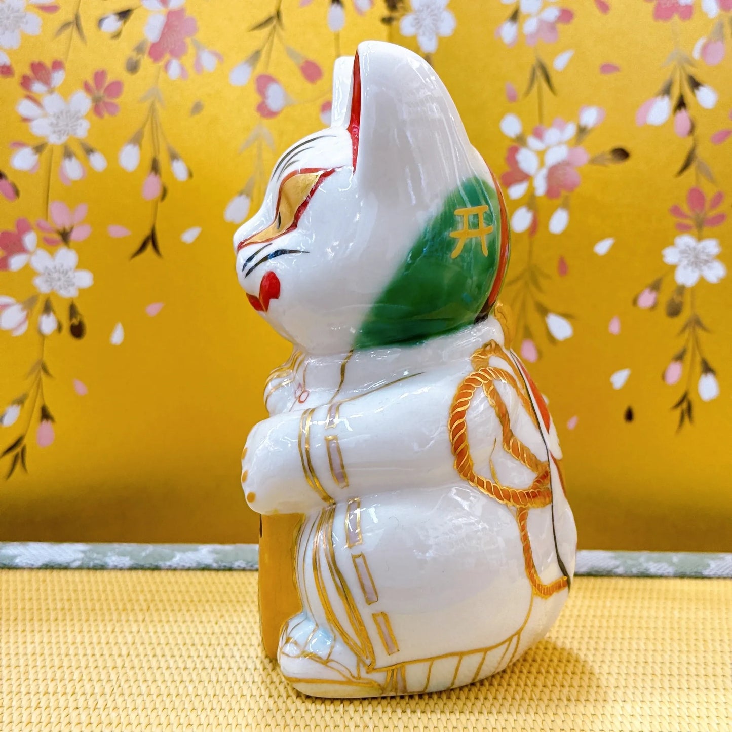 日本清水烧招财猫白狐