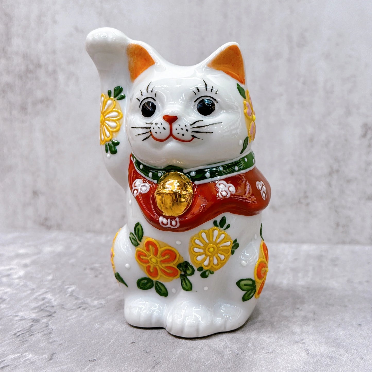 日本九谷燒招財貓 花盛4號