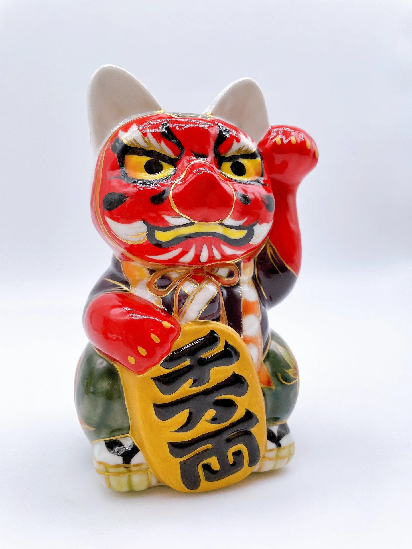 日本清水烧招财猫 天狗