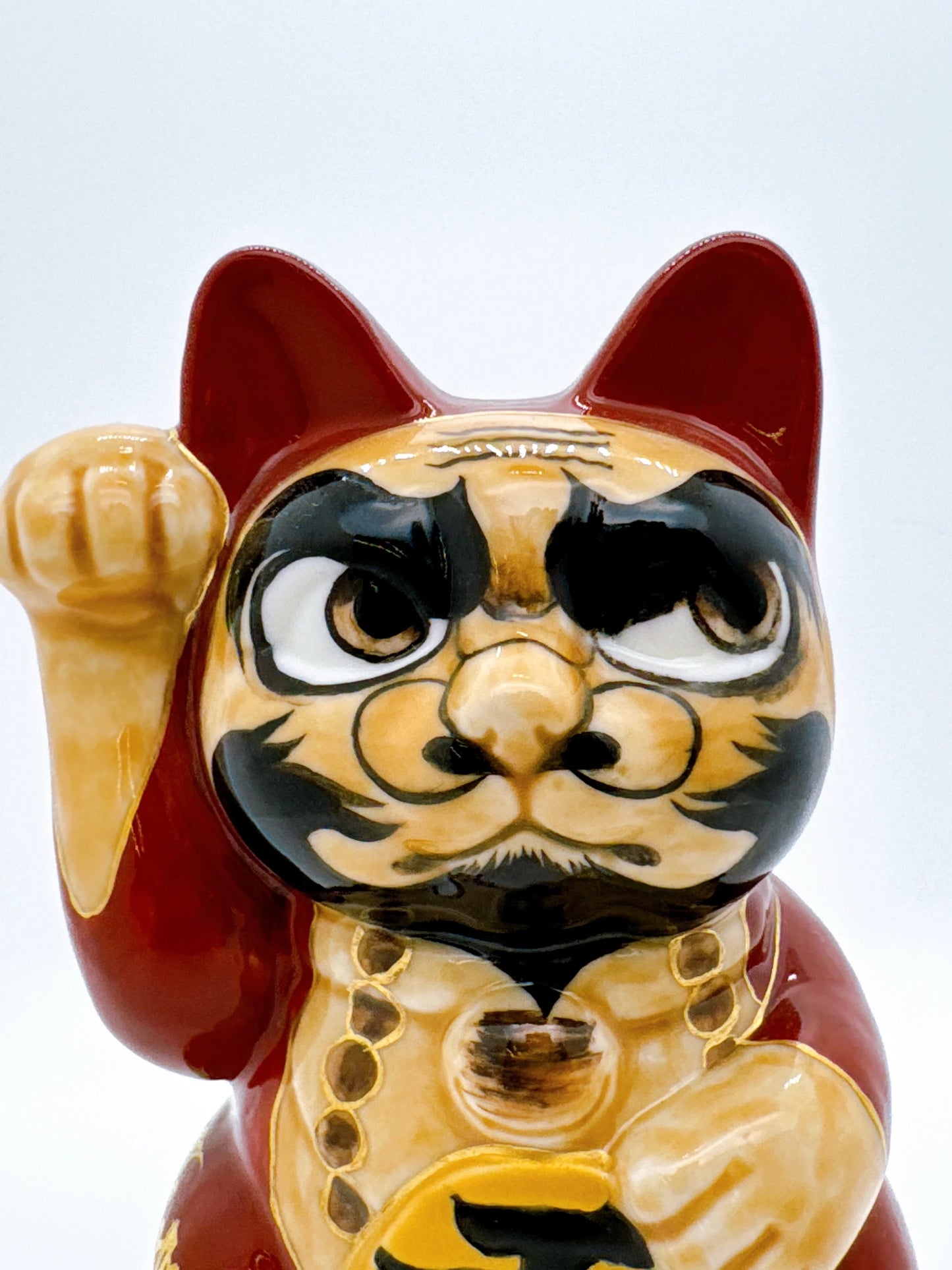 日本清水烧招财猫 达摩大师