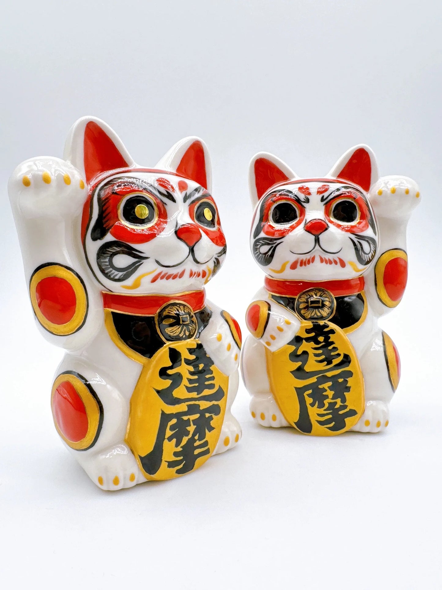 日本清水燒招財貓 七小福 達摩