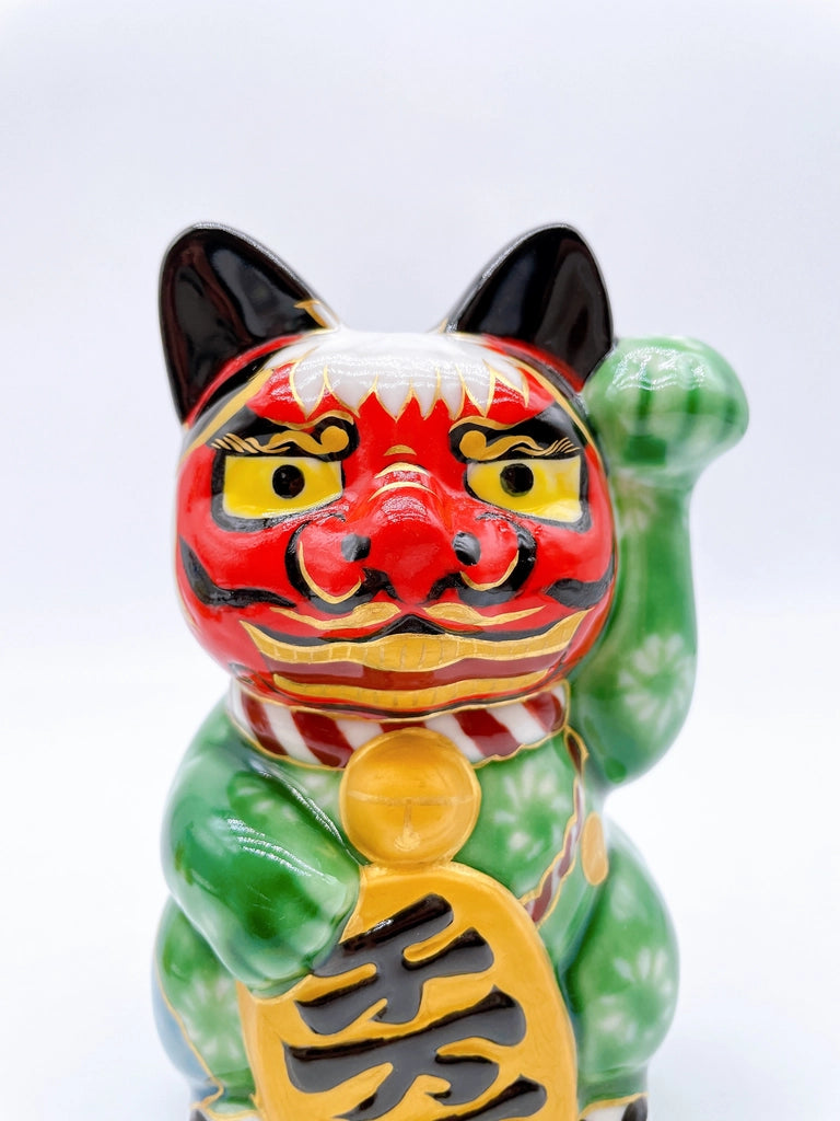 日本清水烧招财猫 狮子舞