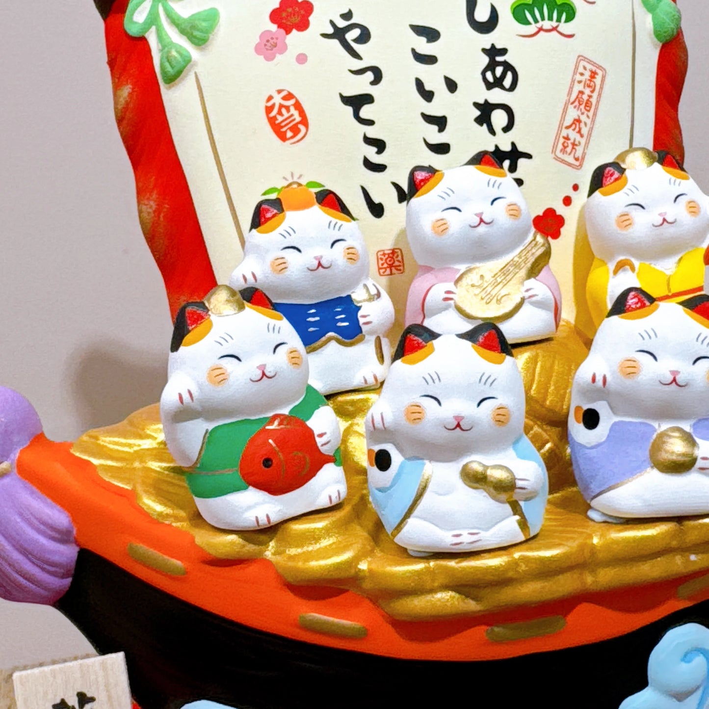 日本七福神金庫招財貓 寶船