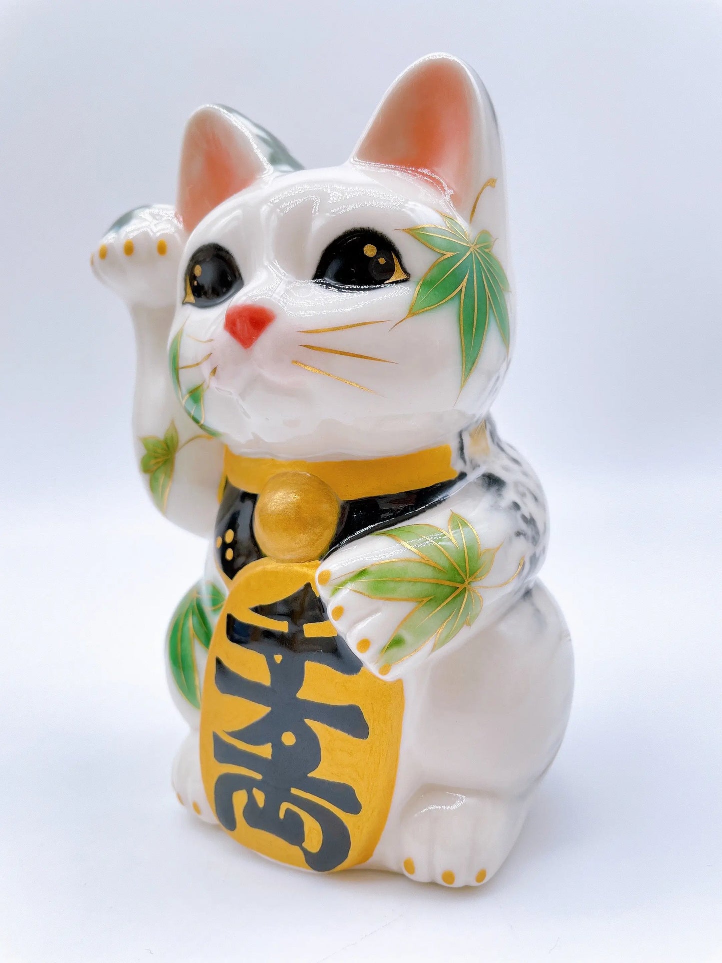 日本清水烧招财猫 鲤之泷登
