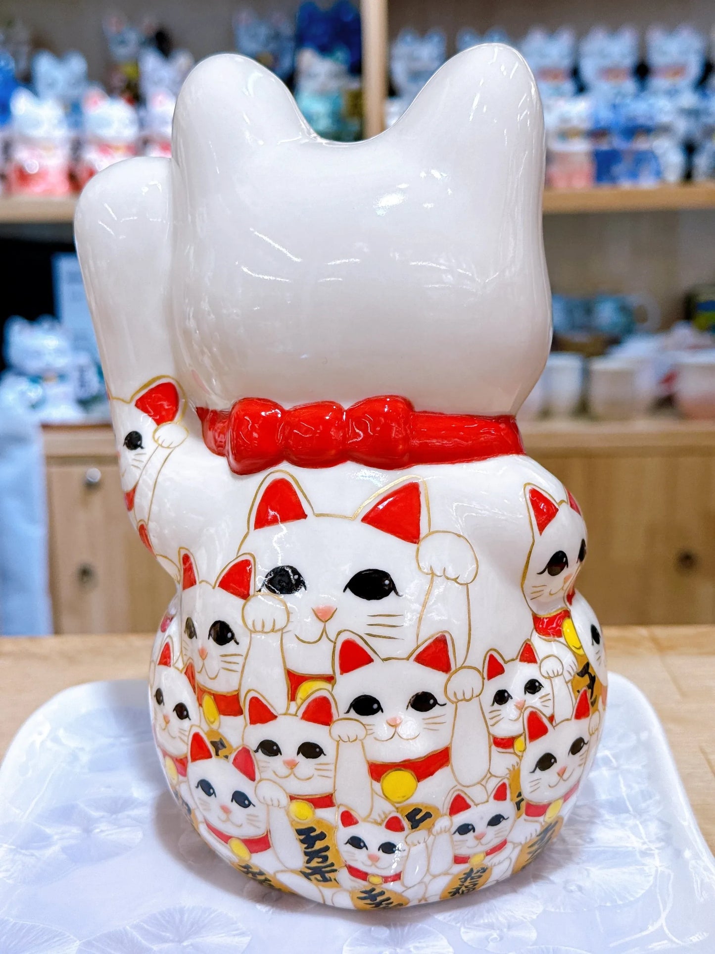 日本清水燒招財貓 豪德寺 貓陣 特大